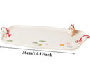 Axyaa Cute Girl Heart Ceramic Tableware Set, Red Mushroom Design, Single Handle Bowl