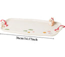 Axyaa Cartoon Girl Red Mushroom Ceramic Tableware Set