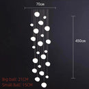 Axyaa White Glass LED Chandelier for Living Room, Staircase & Bar