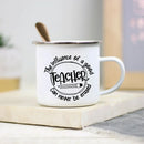 Teacher Enamel Mug by Axyaa - Creative School Water Cup - Perfect Teachers Day Gift