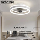 Axyaa Intelligent Remote Control LED Ceiling Fan Light for Living Room & Bedroom