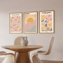 Boho Abstract Butterfly Flower Gallery Wall Art Canvas Print - Axyaa
