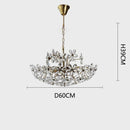 Axyaa Crystal Flower Chandelier | Luxury LED Lighting for Bedroom, Restaurant, Cloakroom