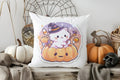 Axyaa Cute Ghost & Bats Throw Pillow Cover