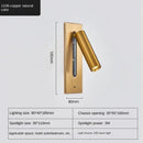 Axyaa LED Wall Lamp Black/Copper with USB Interface for Bedroom, Living Room, Study