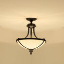 Axyaa Glass Chandelier: Wrought Iron Ceiling Lamp for Bedroom, Kitchen, Living Room