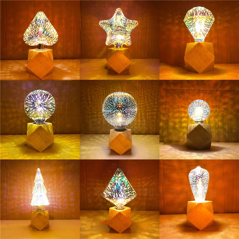 Axya 3D LED Firework Table Lamp Retro Decor E27 Light