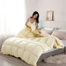 Axyaa White Goose/Duck Down Comforter Duvet, Cotton Cover, Winter Quilt Filler - Twin-King Sizes