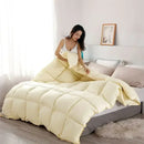 Axyaa White Down Comforter Duvet Winter Quilt Cotton Cover Twin King Size