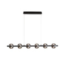 Axyaa Round Glass Chandelier Pendant Lamp for Dining Room and Kitchen