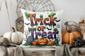 Axyaa Halloween Trick or Treat Pillow Cover for Sofa, Bedroom, Car - Cushion Cover
