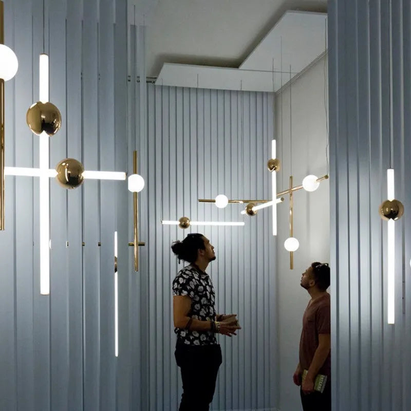Axyaa Nordic Glass LED Globe Pendant Lamp - Post-Modern Design