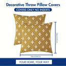 Axyaa Yellow Star Decor Cushion Cover - 45*45 Cotton Pillow Case Home Decor