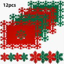 Christmas Snowflake Felt Coaster Set by Axyaa