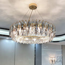 Axyaa Crystal Light Luxury Chandelier for Living Room, Dining Room, and Bedroom
