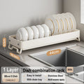 Stainless Steel Over Sink Drying Rack by Axyaa for Kitchen Countertop Draining and Storage