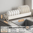 Stainless Steel Over Sink Drying Rack by Axyaa for Kitchen Countertop Draining and Storage