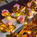 Champagne Rose Vine Fairy Lights by Axyaa - Indoor Outdoor Holiday Wedding Decor