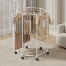 Axyaa Hexagonal Clothing Rack with Wheels