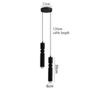 Axyaa LED Cylinder Chandelier for Home Décor - Modern Brass Silver Design