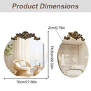 Axyaa Baroque Antique Round Mirror Wall Decor - 24/28/32/36 inch