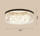 Axyaa Metal and Crystal Pendant Light - Stylish LED Chandelier for Living Room