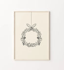 Axyaa Minimalist Christmas Tree Canvas Print for Modern Living Room Decor