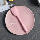 Silicone Cake Scraper Set by Axyaa: Non-Stick Spatula Mixer & Brush Baking Tools