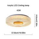 Axyaa Acrylic Round LED Ceiling Light Fixture for Bedroom Living Room Balcony
