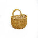 Axyaa Imitation Rattan Kitchen Storage Basket Brown with Handle