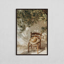 Axyaa Olive Tree Chair Canvas Art Poster Vase – Mediterranean Landscape Wall Art