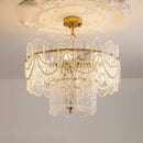 Axyaa Retro Glass Chandelier: European Luxury Lighting for Living, Bedroom, Dining Room