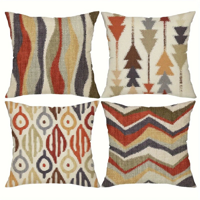 Axyaa Geometric Pattern Printed Pillowcase for Home Decoration