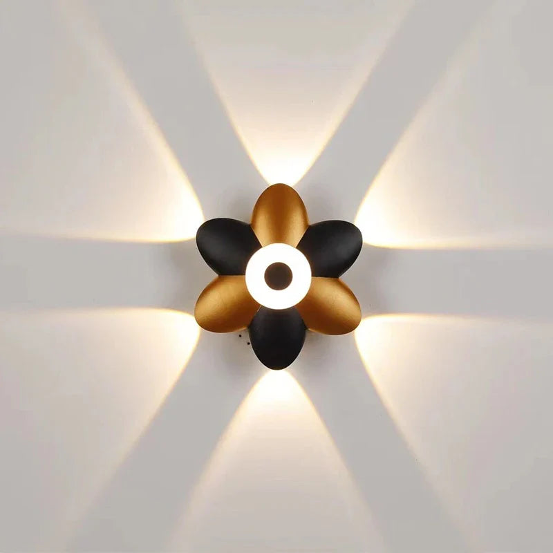 Axyaa Modern Lotus-Shaped LED Wall Lights for Stairs, Bedside, and Aisle Decor
