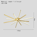 Axyaa Luxury Copper Chandelier LED Ceiling Lamp for Living Room, Bedroom, Study
