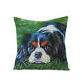Axyaa Dog Print Linen Pillow Cover 45X45cm