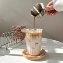 Axyaa 420ml Heat-Resistant Glass Tumbler Cup for Coffee, Juice, and Iced Latte, Nordic Design
