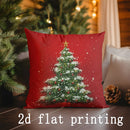 Axyaa Christmas Printed Pillow Covers for Sofa, Bedroom, Car - Rectangular Cushion Cover