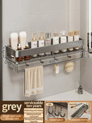 Axyaa Aluminum Kitchen & Bathroom Wall Hanging Rack Storage Shelf Organize Everything