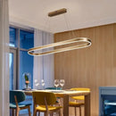 Axyaa Acrylic Oval LED Pendant Light for Home Decor Fixture