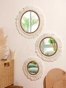 Boho Tassel Macrame Mirror Wall Hanging by Axyaa