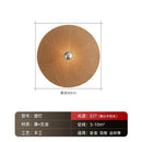 Axyaa Rattan Weaving Wall Lamps: Japanese E27 LED Indoor Lighting for Home, Hotel, and Tea House