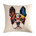 Axyaa Cute Puppy Head Linen Pillow Case 45*45cm