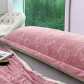 Couple Flannel Fleece Pillowcase Set, 120x48cm, Grey, Axyaa Brand