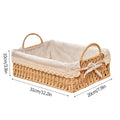 Wicker Laundry Basket with Handles by Axyaa - Home Decor, Toy Storage, Clothes Container