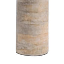 Axyaa Wood Table Lamps with LED, Linen Lampshade for Living Room, Office, and Bedroom