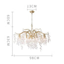 Axyaa Luxury Crystal Chandelier Pendant Lamp for Elegant Living Spaces