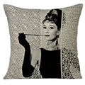 Audrey Hepburn Plush Cushion Cover by Axyaa - Home Decor Sofa Pillow Cover