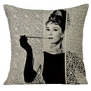 Audrey Hepburn Plush Cushion Cover by Axyaa - Home Decor Sofa Pillow Cover