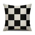 Axyaa Geometric Line Print Linen Cushion Cover - Home & Car Decor Pillowcase